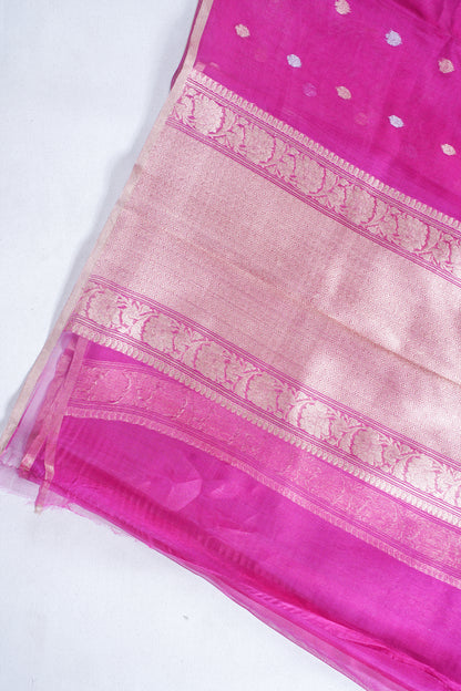 Magenta Pure Tissue Silk Handloom Saree