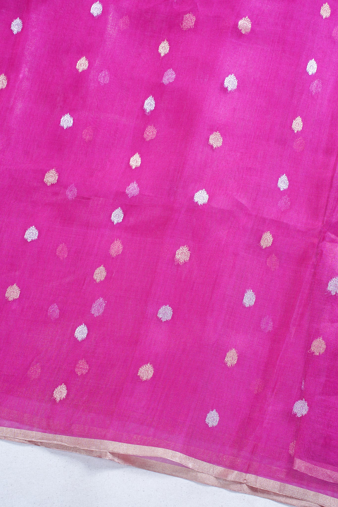 Magenta Pure Tissue Silk Handloom Saree