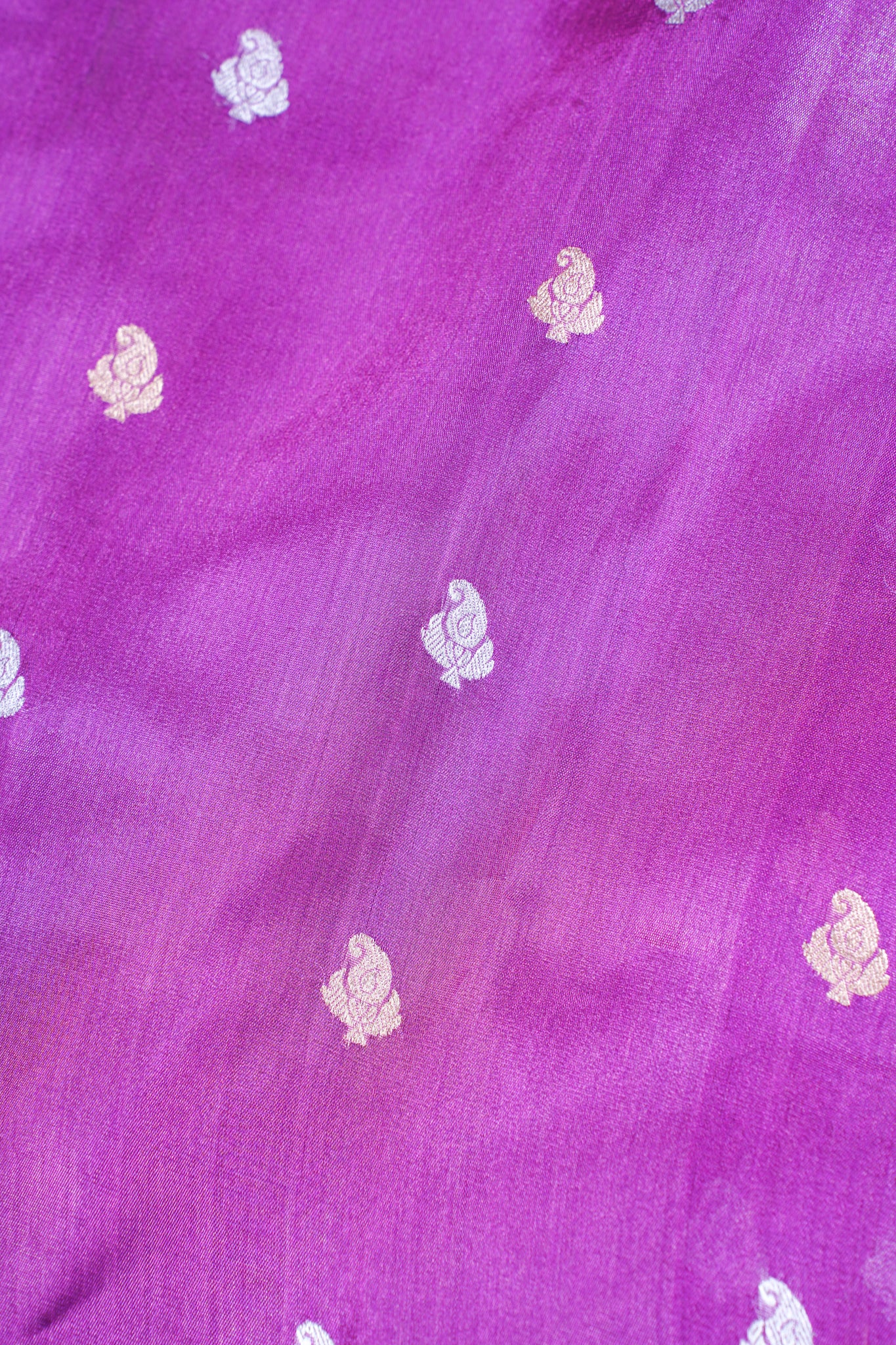 Royal Purple Pure Tissue Silk Handloom Saree