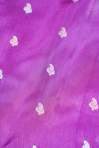 Royal Purple Pure Tissue Silk Handloom Saree