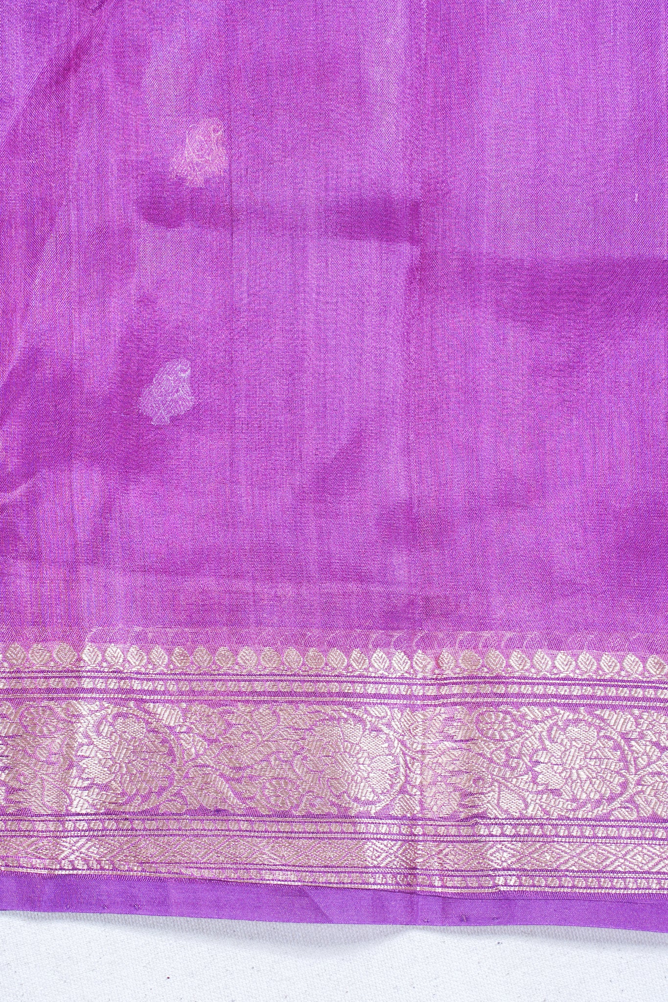 Royal Purple Pure Tissue Silk Handloom Saree