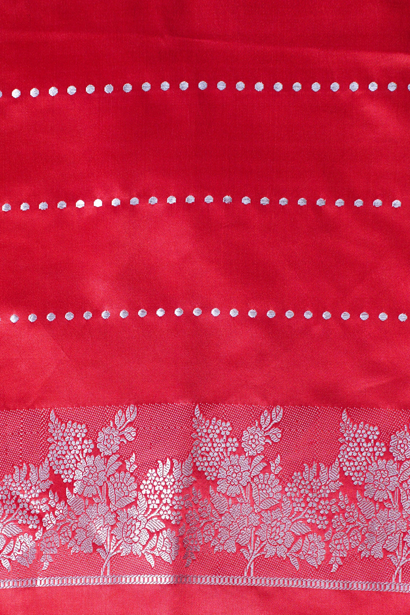 Ruby Red Handloom Mashru Silk Banarasi Saree