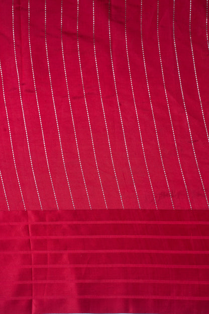 Crimson Red Handloom Pure Silk Banarasi Saree