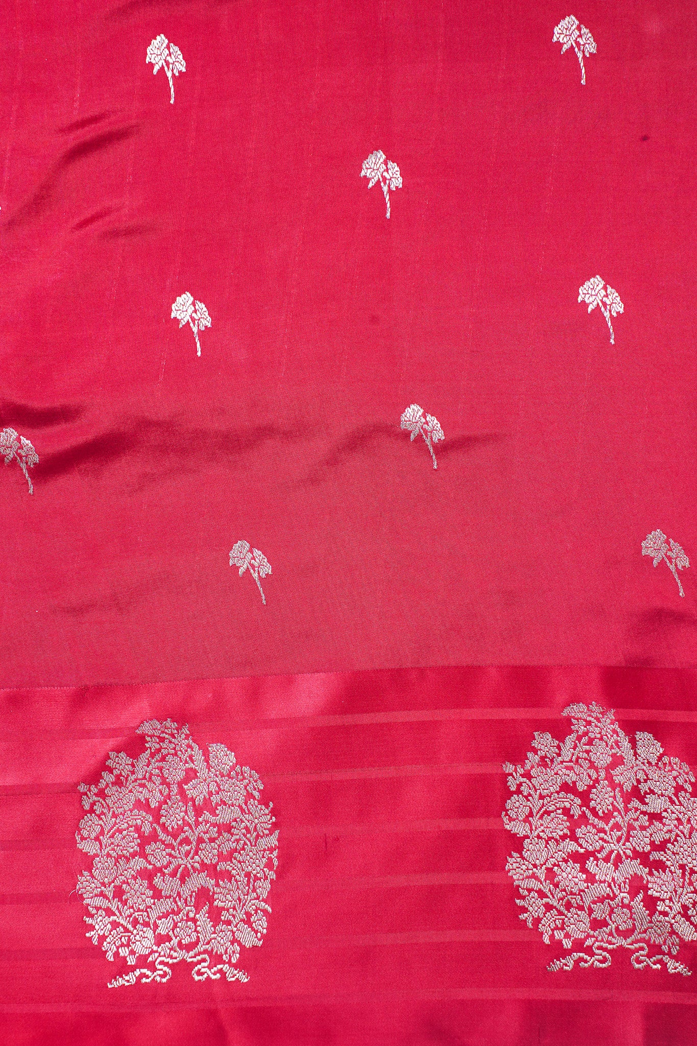 Crimson Red Handloom Pure Silk Banarasi Saree