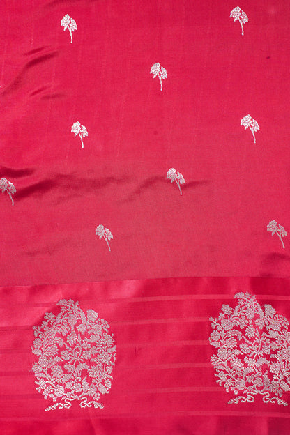 Crimson Red Handloom Pure Silk Banarasi Saree
