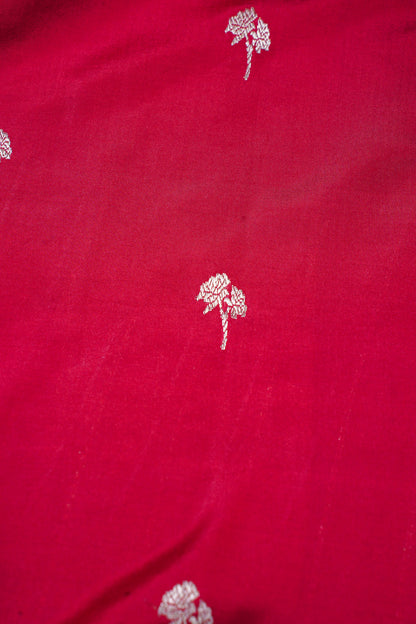 Crimson Red Handloom Pure Silk Banarasi Saree
