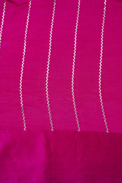 Magenta Handloom Pure Silk Banarasi Saree