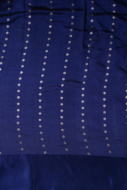 Royal Blue Handloom Pure Silk Banarasi Saree