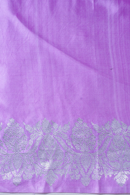 Lavender Handloom Mashru Silk Banarasi Saree