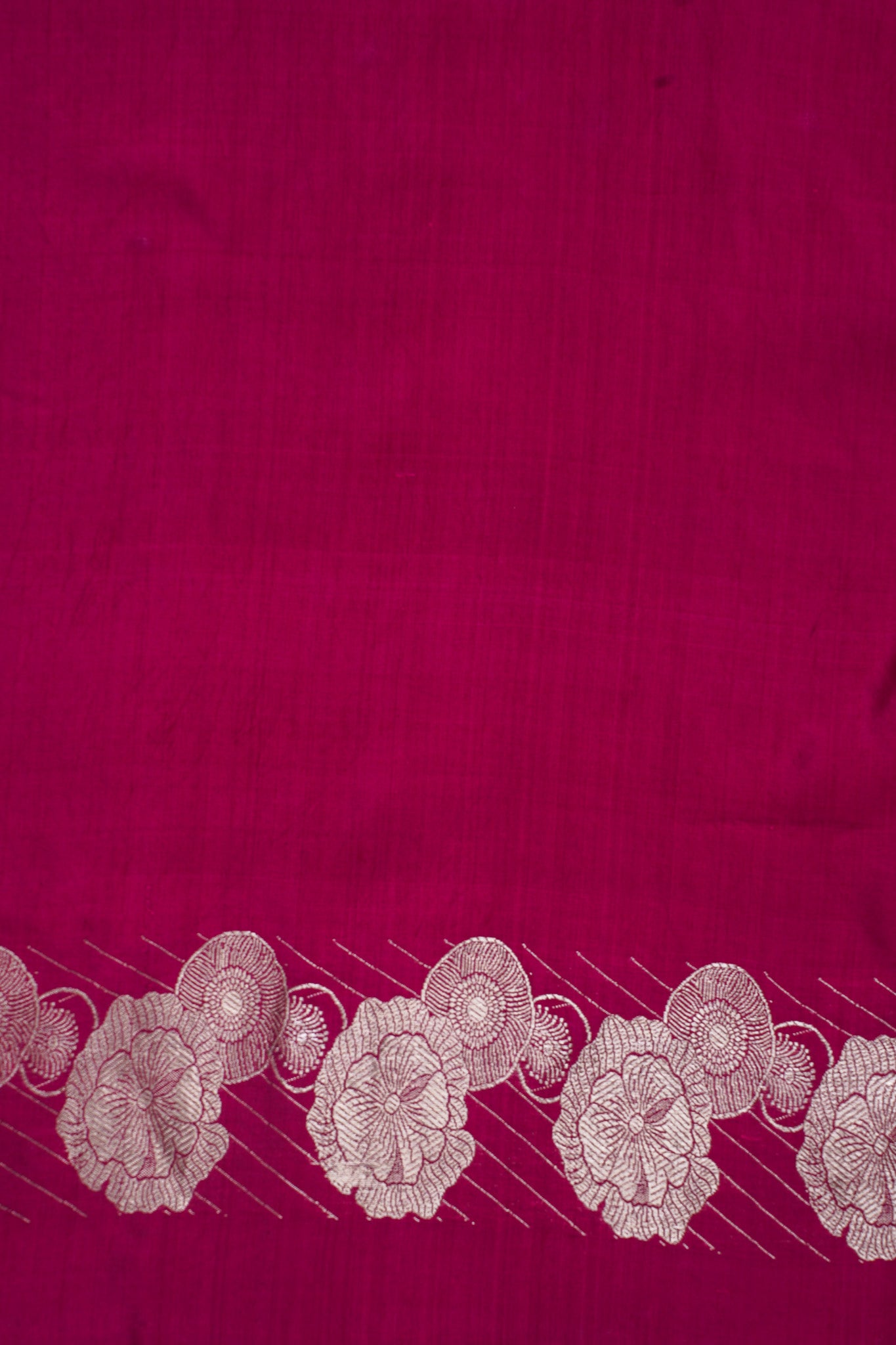 Rani Pink Handloom Pure Silk Banarasi Saree