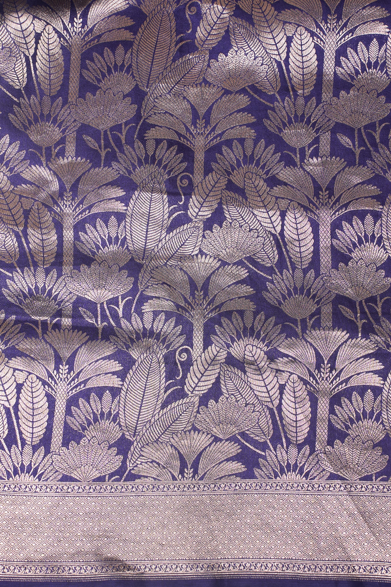 Royal Blue Banarasi Pure Brocade Saree