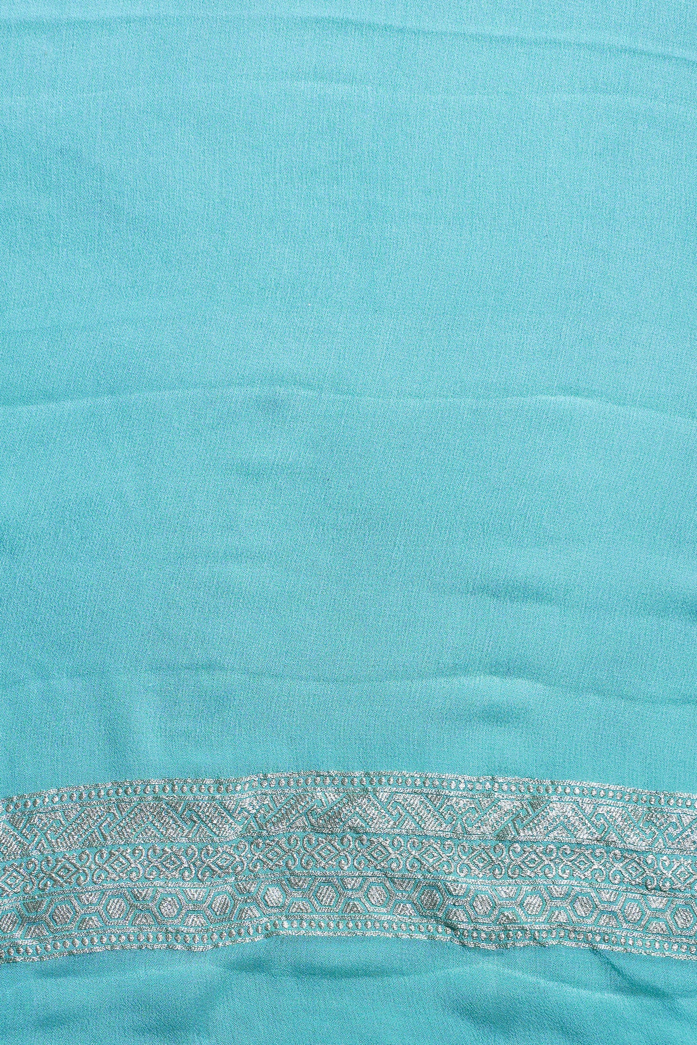 Pastel Pink Pure Khaddi Georgette Brocade Banarasi Saree