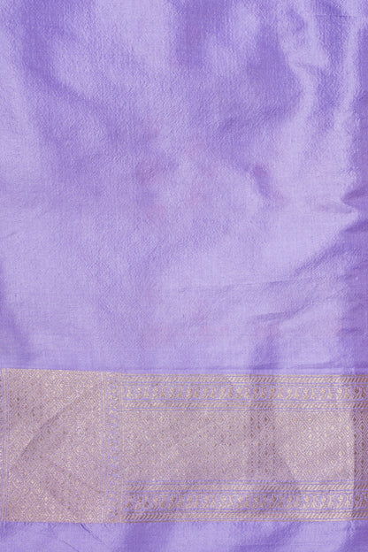 Lavender Banarasi Pure Katan Silk Minakari Brocade Saree