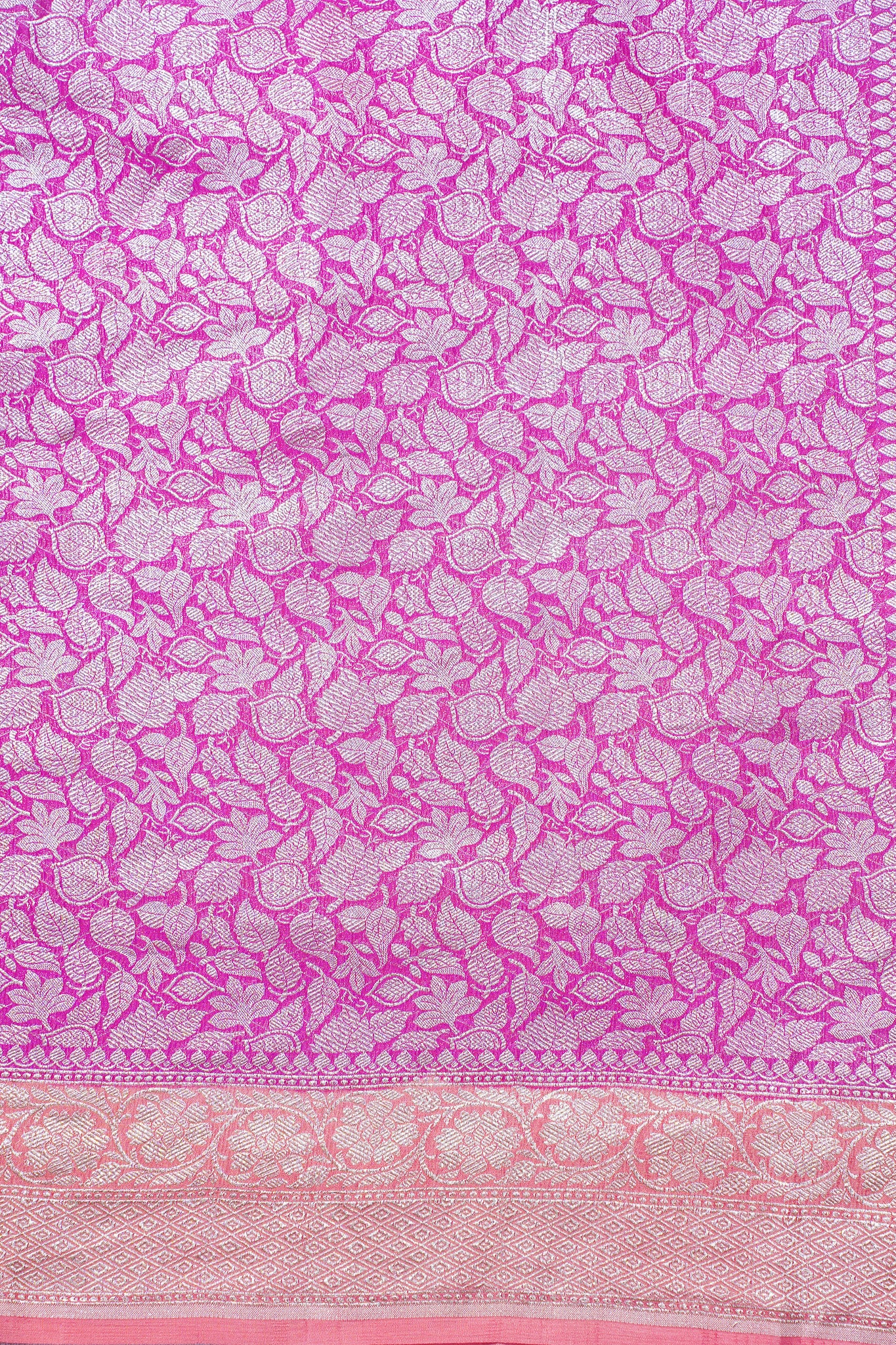 Pink Pure Khaddi Georgette Brocade Banarasi Saree