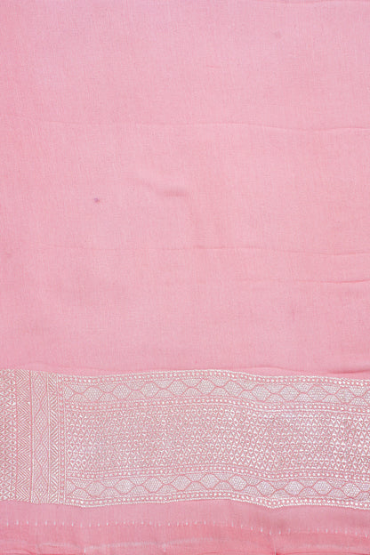 Royal Blue Pure Khaddi Georgette Brocade Banarasi Saree