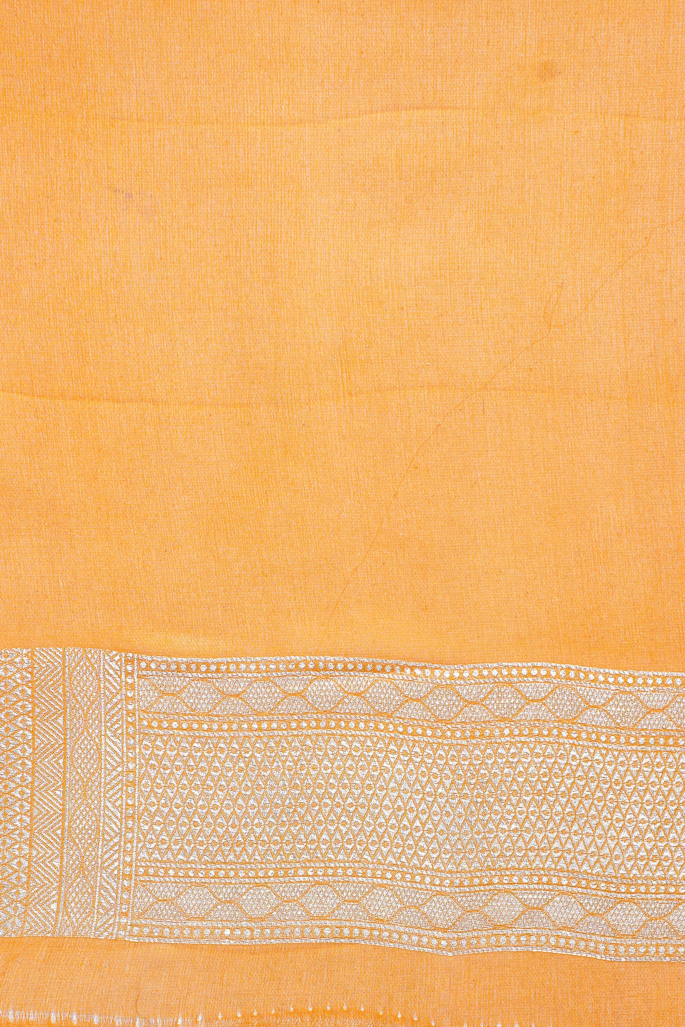 Lavender Pure Khaddi Georgette Brocade Banarasi Saree with Yellow Boder