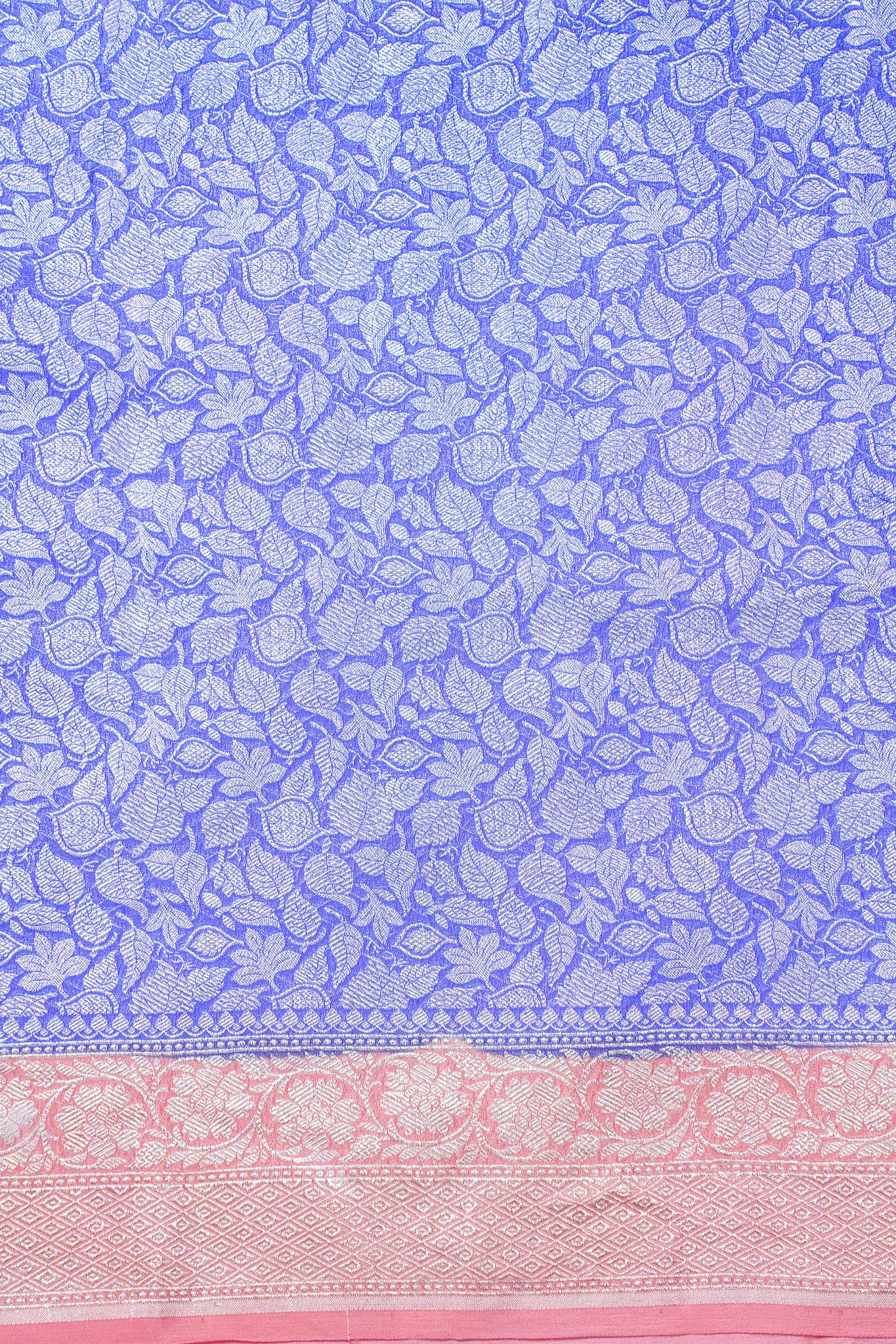 Royal Blue Pure Khaddi Georgette Brocade Banarasi Saree