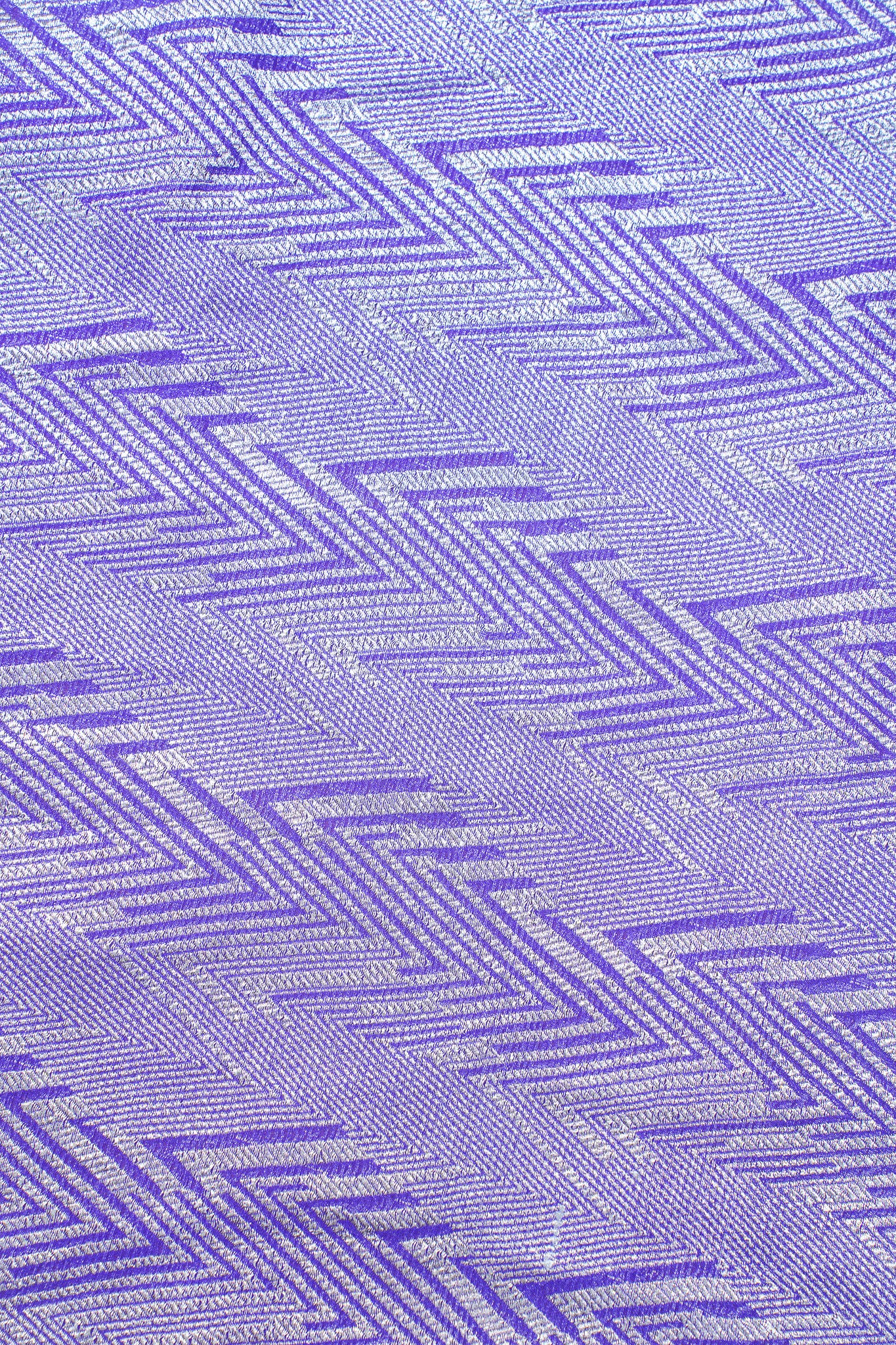 Lavender &amp; Saffron Pure Khaddi Georgette Brocade Banarasi Saree