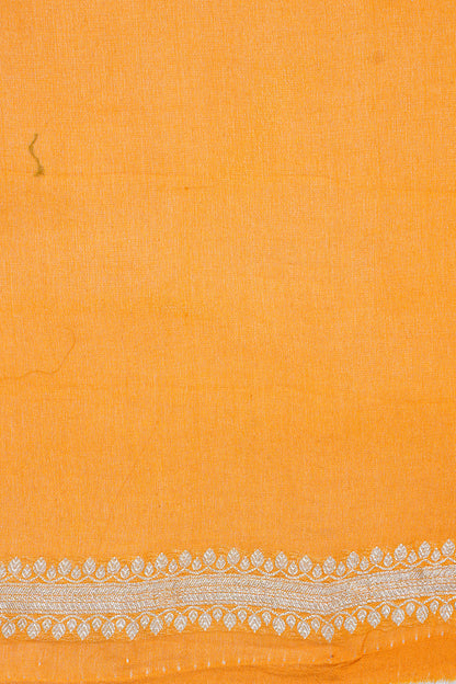 Grey Pure Khaddi Georgette Brocade Banarasi Saree