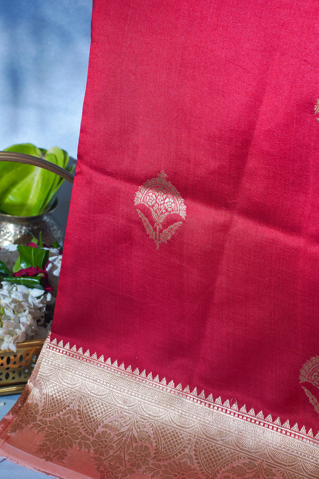 Pure Mango Katan Silk Handwoven Saree