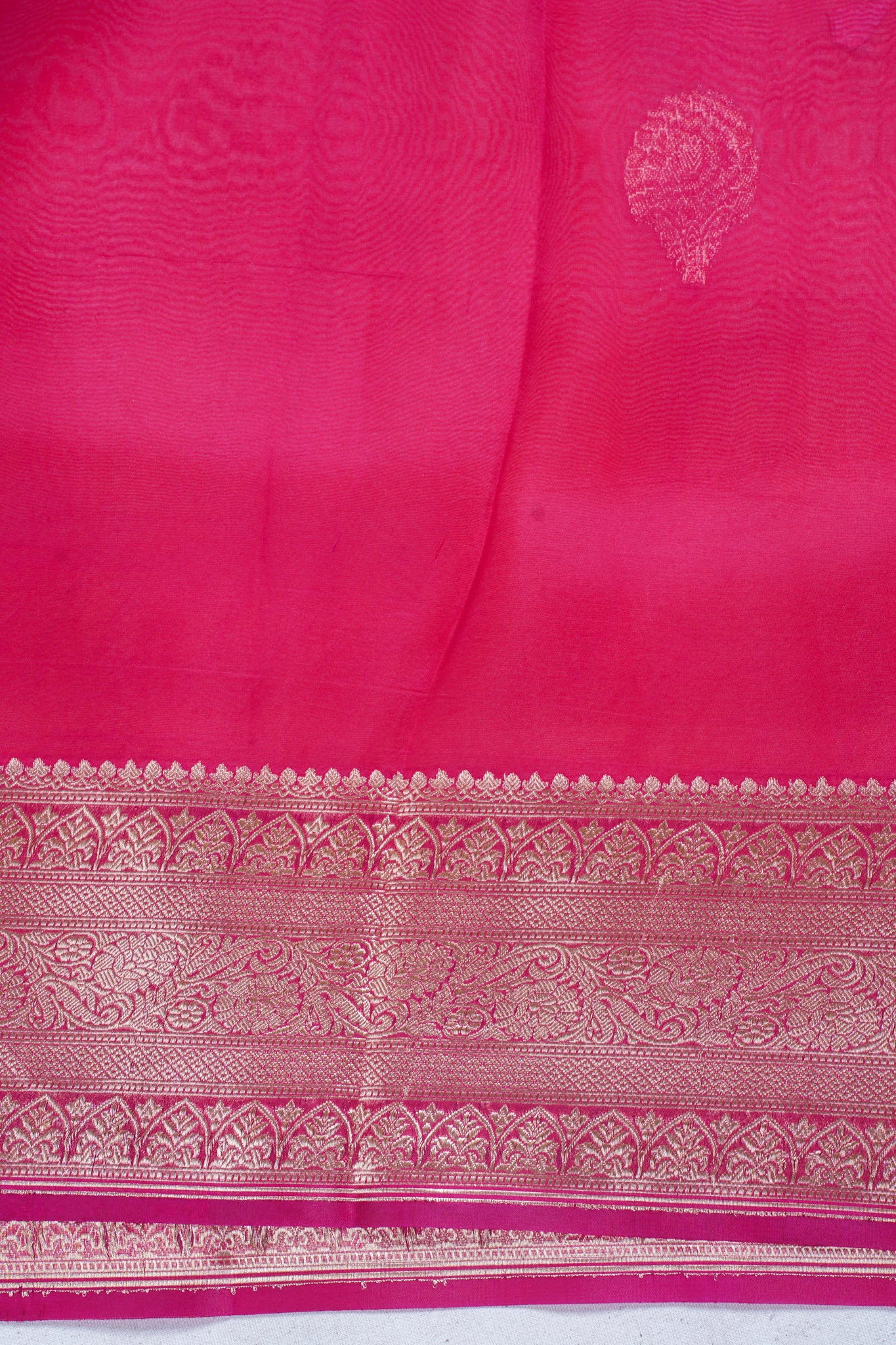 Deep Red Pure Tissue Silk Handloom Saree