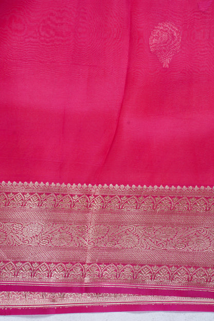 Deep Red Pure Tissue Silk Handloom Saree