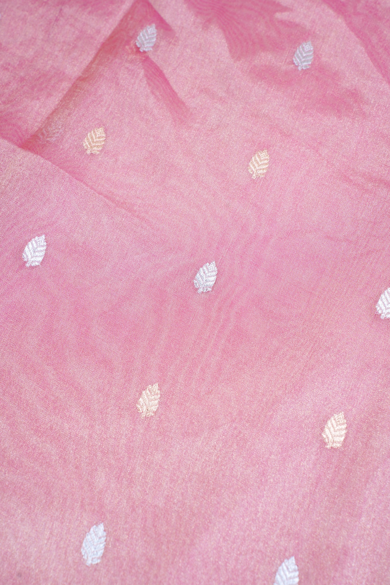 Pink Pure Tissue Silk Handloom Saree