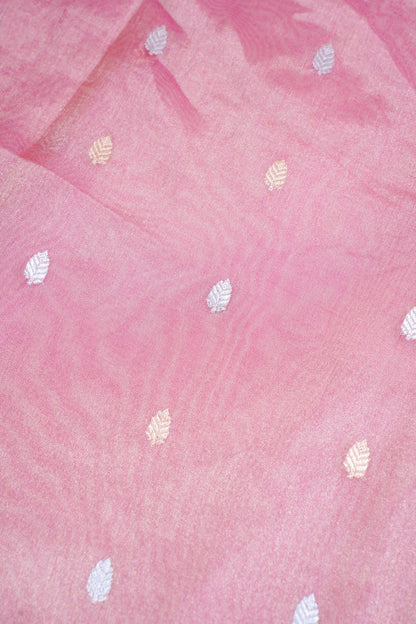 Pink Pure Tissue Silk Handloom Saree