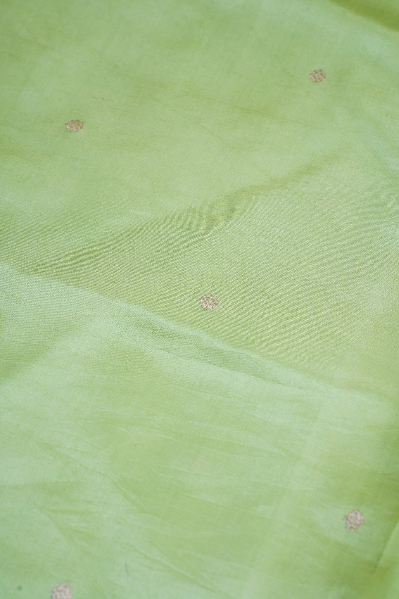 Pastel Green Pure Mango katan silk handloom Saree