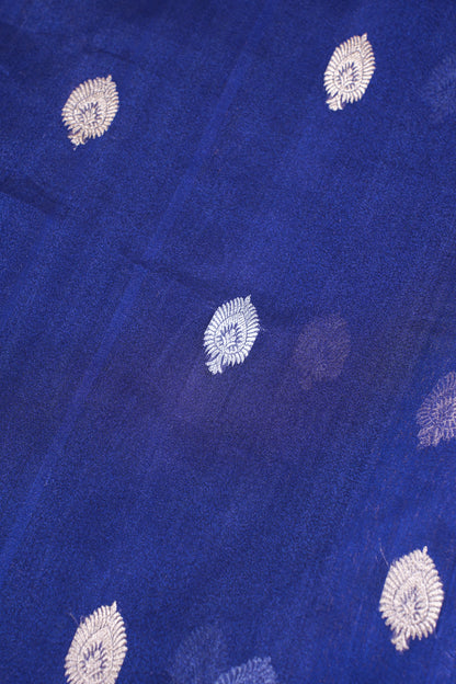 Midnight Navy Pure Tissue Silk Handloom Saree