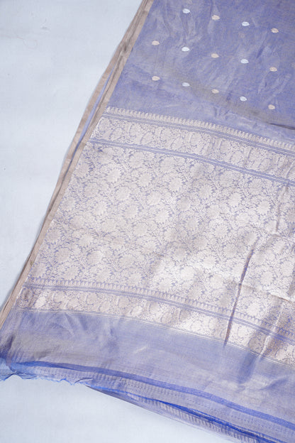 Blue Pure Tissue Silk Handloom Saree