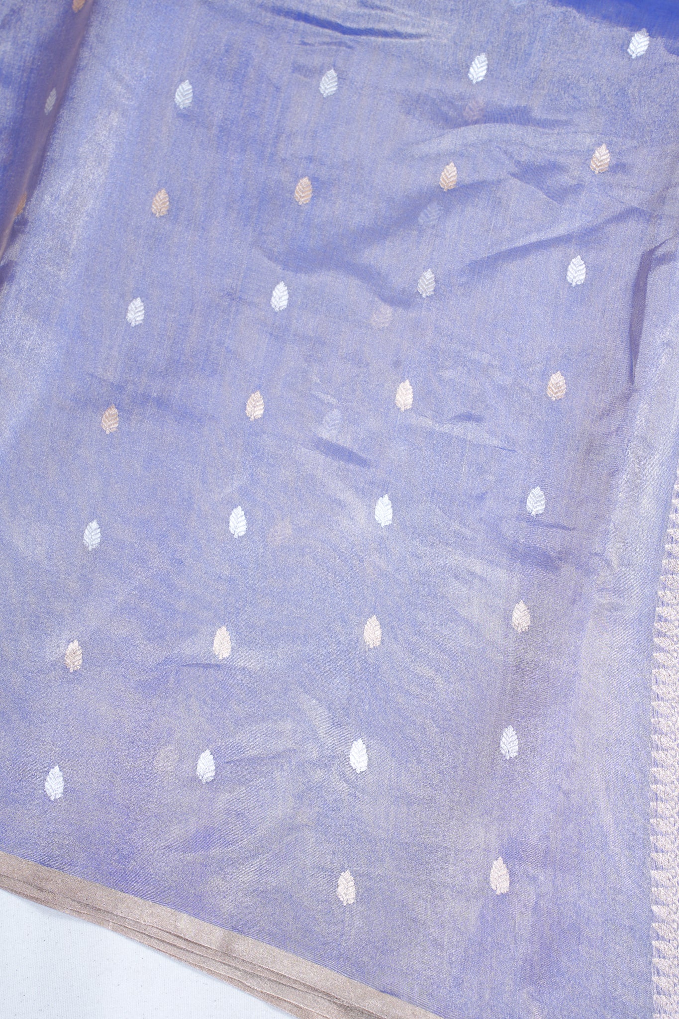 Blue Pure Tissue Silk Handloom Saree