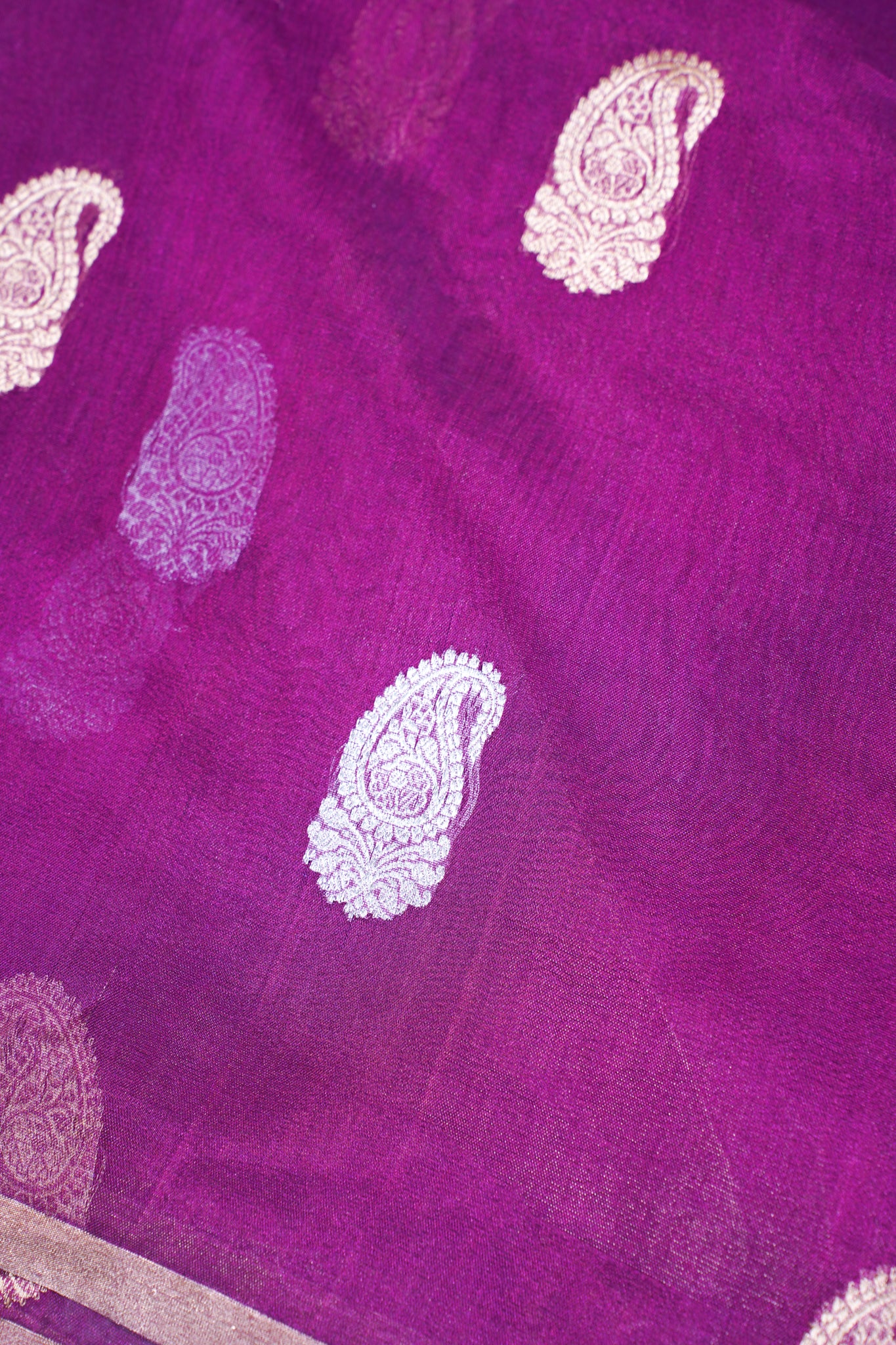 Purple Pure Tissue Silk Handloom Saree