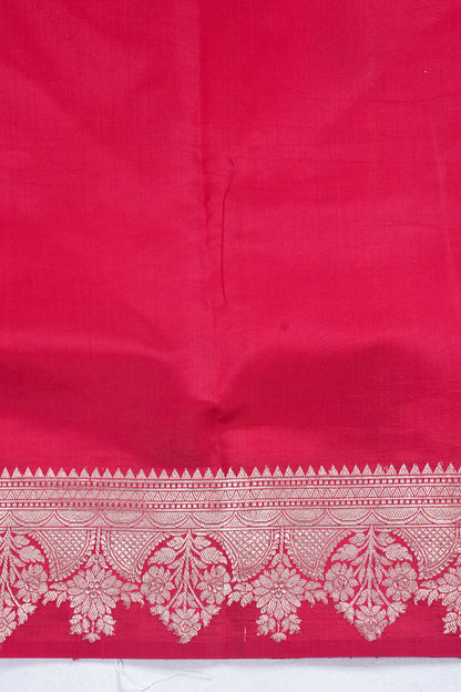 Peach-Pink Pure Mango Katan Silk Handwoven Saree