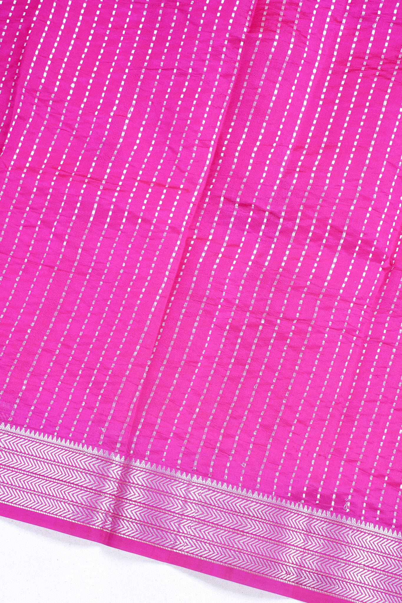 Rani Pink Pure Mango Katan Silk Handwoven Saree