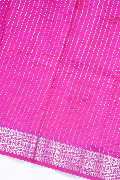 Rani Pink Pure Mango Katan Silk Handwoven Saree
