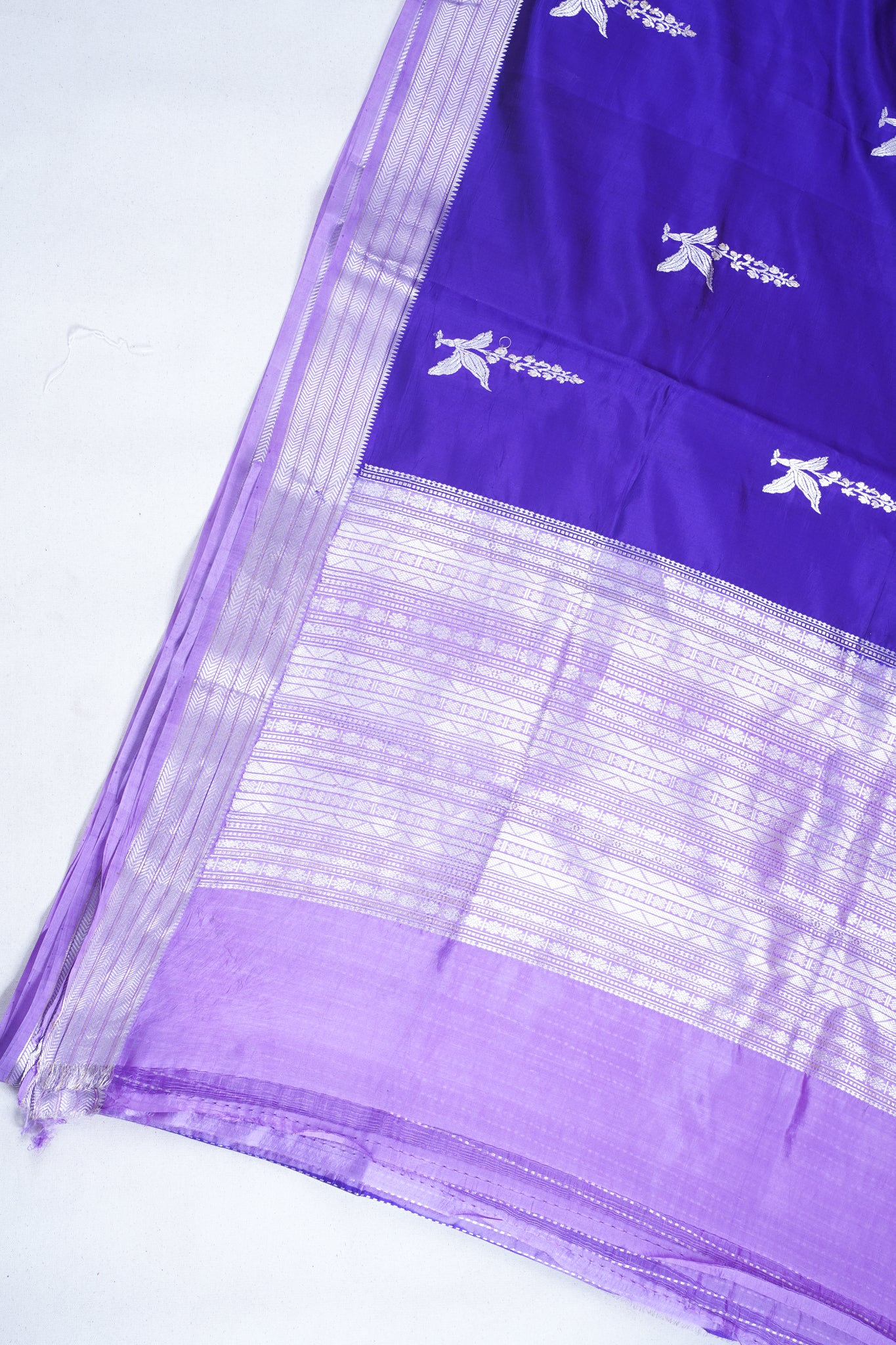 Royal Purple Pure Mango Katan Silk Handwoven Saree
