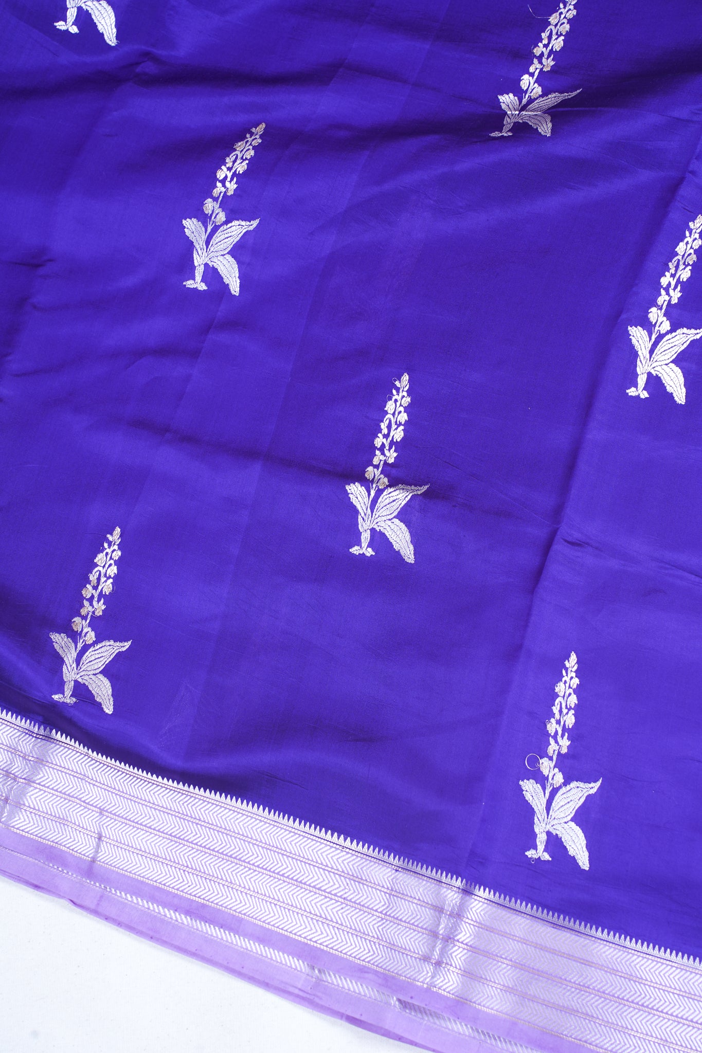 Royal Purple Pure Mango Katan Silk Handwoven Saree