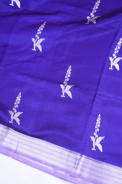 Royal Purple Pure Mango Katan Silk Handwoven Saree