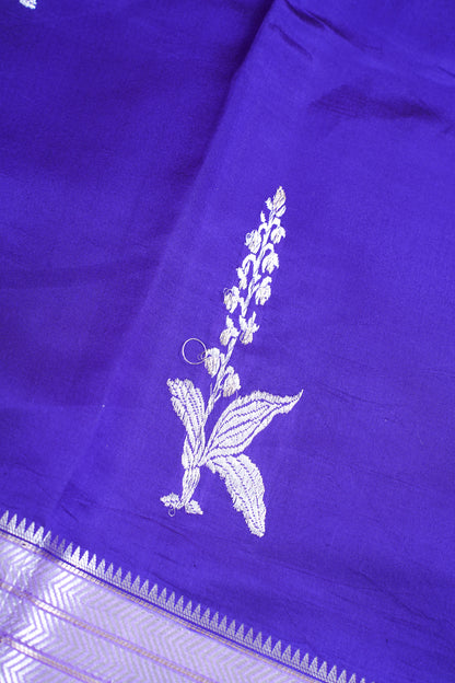 Royal Purple Pure Mango Katan Silk Handwoven Saree
