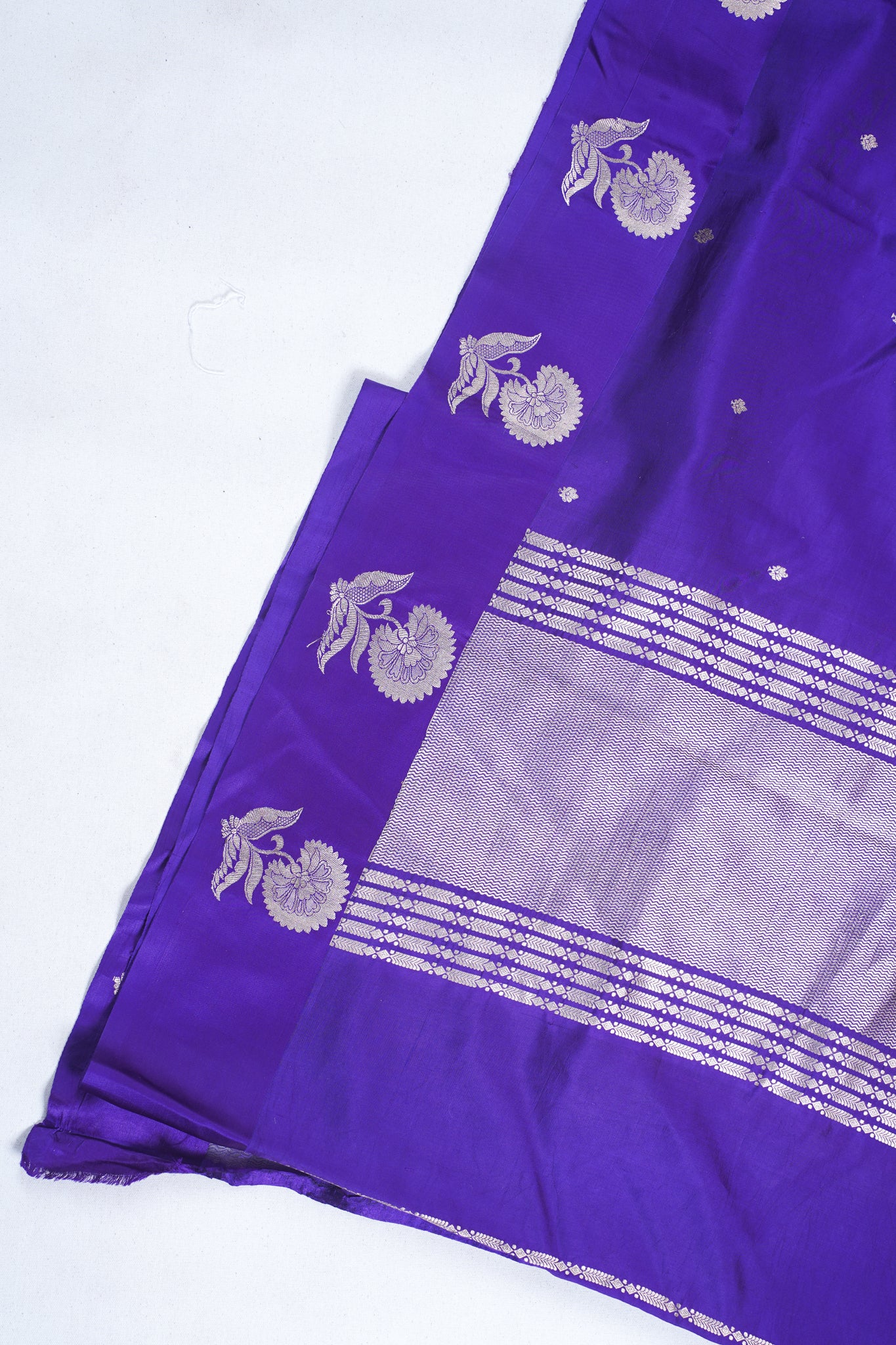 Purple Pure Mango Katan Silk Handwoven Saree