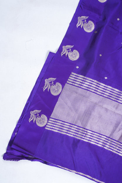 Purple Pure Mango Katan Silk Handwoven Saree