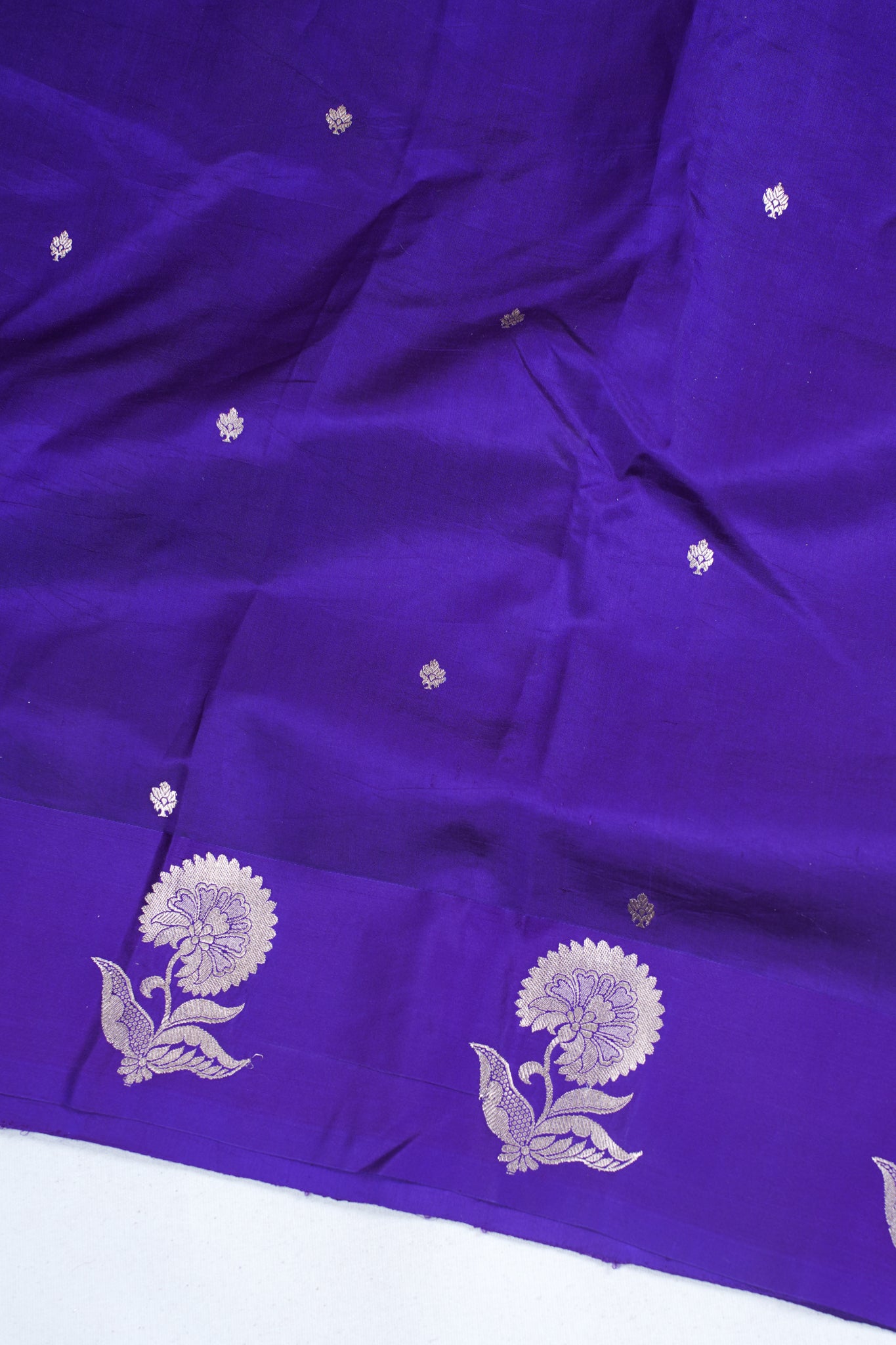 Purple Pure Mango Katan Silk Handwoven Saree