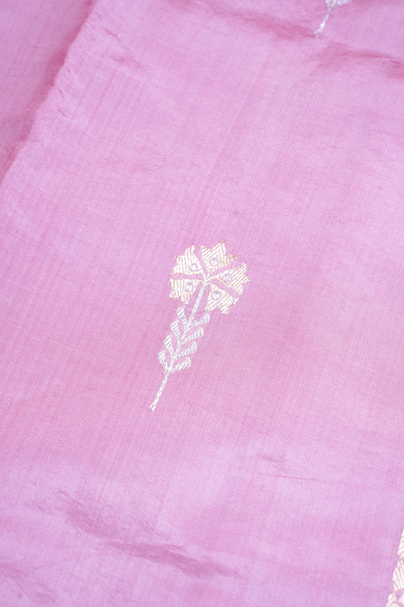 Pastel Pink Pure Mango Katan Silk Handwoven Saree