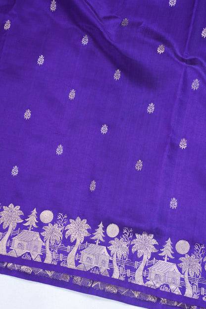 Pure Mango Katan Silk Handwoven Saree