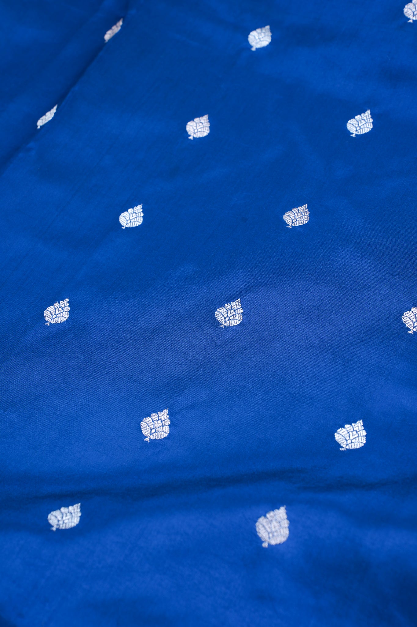 Royal Blue Pure Mango Katan Silk Handwoven Saree