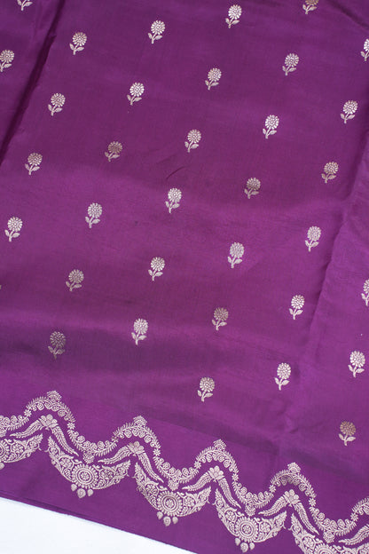 Royal Purple Pure Mango Katan Silk Handwoven Saree