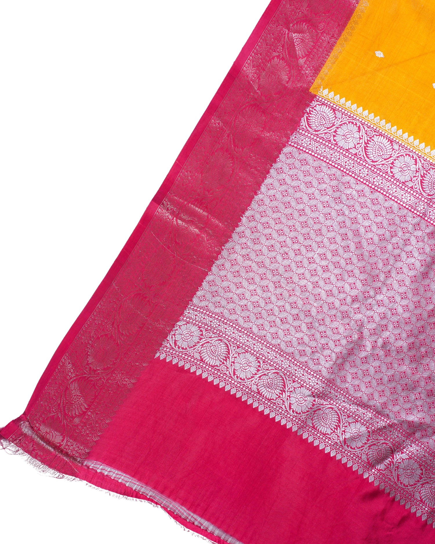Mustard Yellow Handloom Pure Silk Banarasi Saree