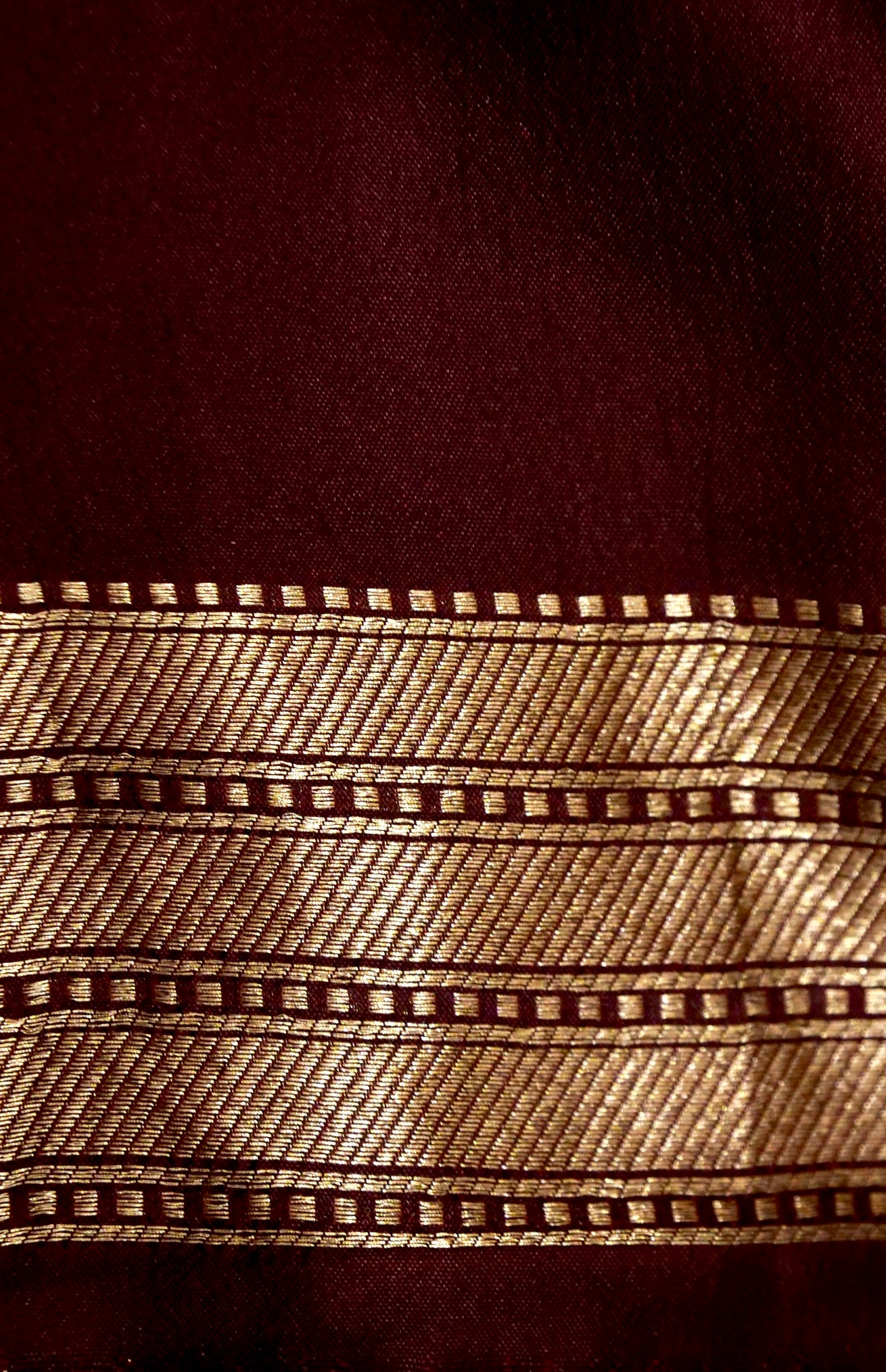 Wine Handwoven Banarasi Pure Katan Silk Meenakari Brocade Saree