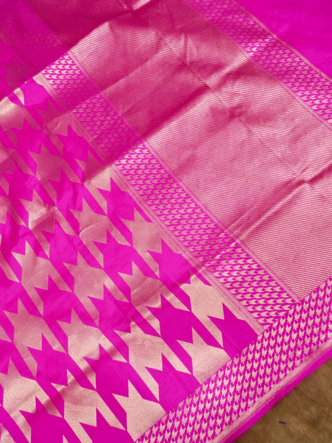 Pink Handloom Pure Katan Silk Banarasi Brocade Saree